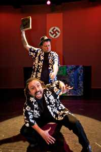 Peadar Donohoe as Antonio and Marcus Bale as Shylock  in Cyclone Repertory Company Photos: by Joleen Cronin