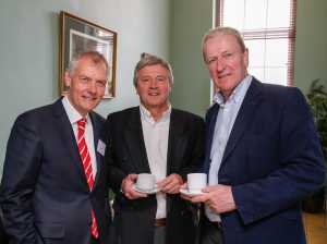 Dan O'Gorman, Colm Kennedy and Noel Gallivan at the coffee morning.