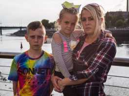 Limerick families limerick post news Cian (11), Katelyn (7) with their mother Joanne Molloy have been living in Emergency accomodation since April.