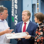 Gerry Reynolds, Managing Director, Takumi Precision Engineering, Pat Breen TD, Minister for Trade, Employment, Business, EU Digital Single Market and Data Protection and Orlaith Borthwick, Programme Manager for the Mid West Action Plan for Jobs at Takumi Precision Engineering, Limerick. Pic Sean Curtin True Media. Limerick Post Newspaper Mid West Industry Special Feature Ireland Irish