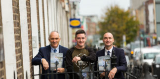 Michael Goulding, Novas CEO, Ger Lynch, former Novas client and Metropolitan Mayor of Limerick, Cllr. Daniel Butler at the the Annual Report Launch at the Novas Head Office, Limerick. Photo: Oisin McHugh True Media Limerick News