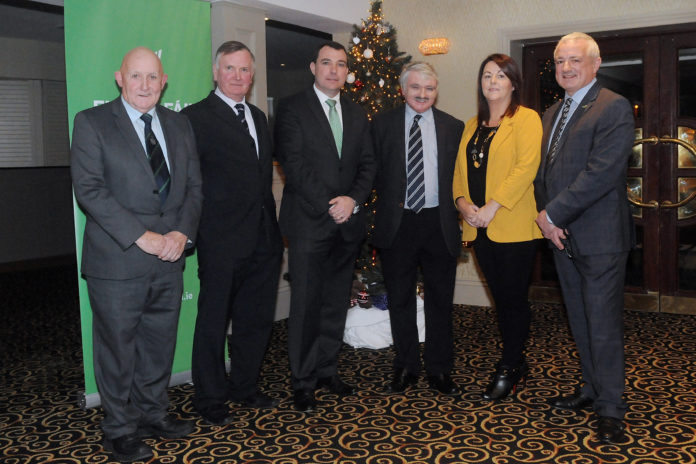 Attending the Fianna Fáil convention at the Green Hills Hotel were Cllr. Kieran O' Hanlon, Cllr. Joe Pond, Mayor James Collins, Willie O' Dea TD, Catherine Slattery, Candidate and Cllr. Jerry O' Dea. Picture: Gareth Williams