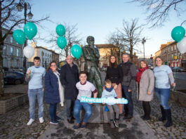 Linda O'Donovan, Deputy MAyor Michael Collins, Vicki Nash, Orla O'Connor, John Hunt, Seamus Hunt, Angelika Kulisz, Triona Dore, Jamie Dore and Kenneth Daly at the launch of NewcastleWest.ie Photo: Marie Keating