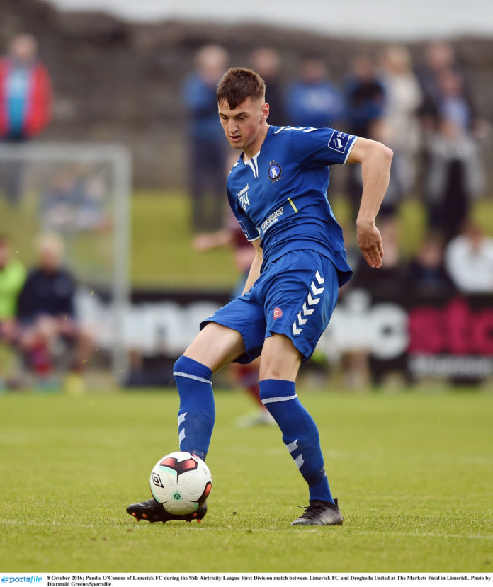 Paudie O'Connor of Limerick FC during the SSE Airtricity League First Division match between Limerick FC and Drogheda United at The Markets Field in Limerick. Photo by Diarmuid Greene/Sportsfile