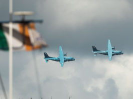 The fifth Foynes Air Show brought thousands of spectators to the west Limerick village this Saturday to witness awe-inspiring and daredevil acts by 23 of the worlds most iconic and celebrated aircraft. One of the largest annual events along the Wild Atlantic Way, the Foynes Air Show is estimated to be worth more than €750,000 to the local economy, and forms part of the IAA’s #AviationIreland weekend, along with the Bray Air Display in Co. Wicklow. The sun came out just in time for this year’s show as the supersonic attack aircraft the Saab Viggen also know as Thunderbolt opened the air show when it shot across the sky to the delight to the crowd below. Pic Sean Curtin True Media