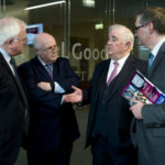 Dr Vincent Power, Head of the EU, competition and procurement group at A&L Goodbody, Prof John Friel – University of Limerick , The Hon. Mr Justice John Murray, Chief Justice of Ireland from 2004 – 2011 and Professor Shane Kilcommins, Head, School of Law, University of Limerick pictured at an A&L Goodbody Brexit Executive Briefing to launch the ALG Moot Appeal Court at University of Limerick. Pic: Don Moloney