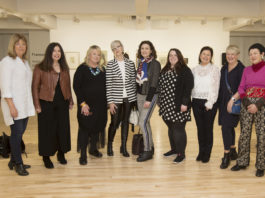 Attending the opening of REGARD X in the Bourne Vincent Gallery were Mary Kelly, Diane Copperwhite, RHA, RHA President Abigail O’Brien, Alice Maher, Mary O’Dea, Pamela Dunne, Yvonne Davis, Curator, Visual Arts, UL, Deirdre A.Power and Janet Mullarney. . Photograph Liam Burke/Press 22.