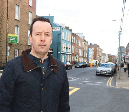 City councillor Joe Leddin on Catherine Street. Photo: Brendan Gleeson