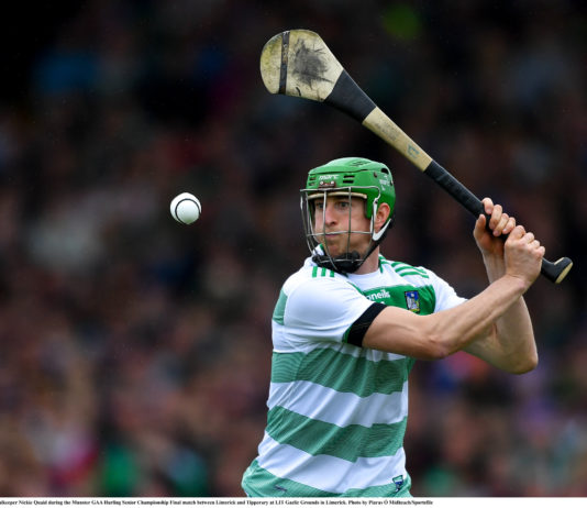 Limerick goalkeeper Nickie Quaid during the Munster GAA Hurling Senior Championship Final match between Limerick and Tipperary at LIT Gaelic Grounds in Limerick. Photo by Piaras Ó Mídheach/Sportsfile