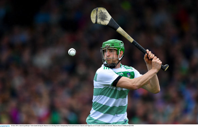 Limerick goalkeeper Nickie Quaid during the Munster GAA Hurling Senior Championship Final match between Limerick and Tipperary at LIT Gaelic Grounds in Limerick. Photo by Piaras Ó Mídheach/Sportsfile