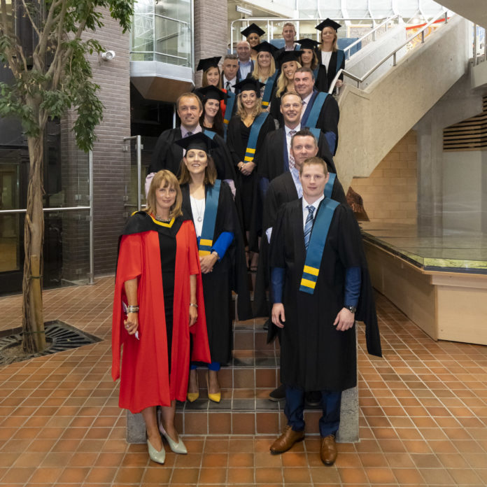 Garda Graduates at UL. Members of An Garda Siochana, who received the Specialist Diploma in Teaching, Learning and Scholarship at UL this Friday, pictured with Acting Dean Teaching and Learning Dr Mary Fitzpatrick Pic: Don Moloney