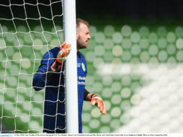 Gary Neville of Pike Rovers during the FAI New Balance Junior Cup Final match between Pike Rovers and North End United at the Aviva Stadium in Dublin. Photo by Eóin Noonan/Sportsfile