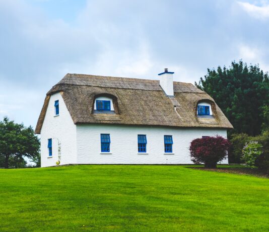 white and brown concrete house