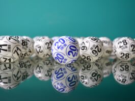 white and blue round ornament